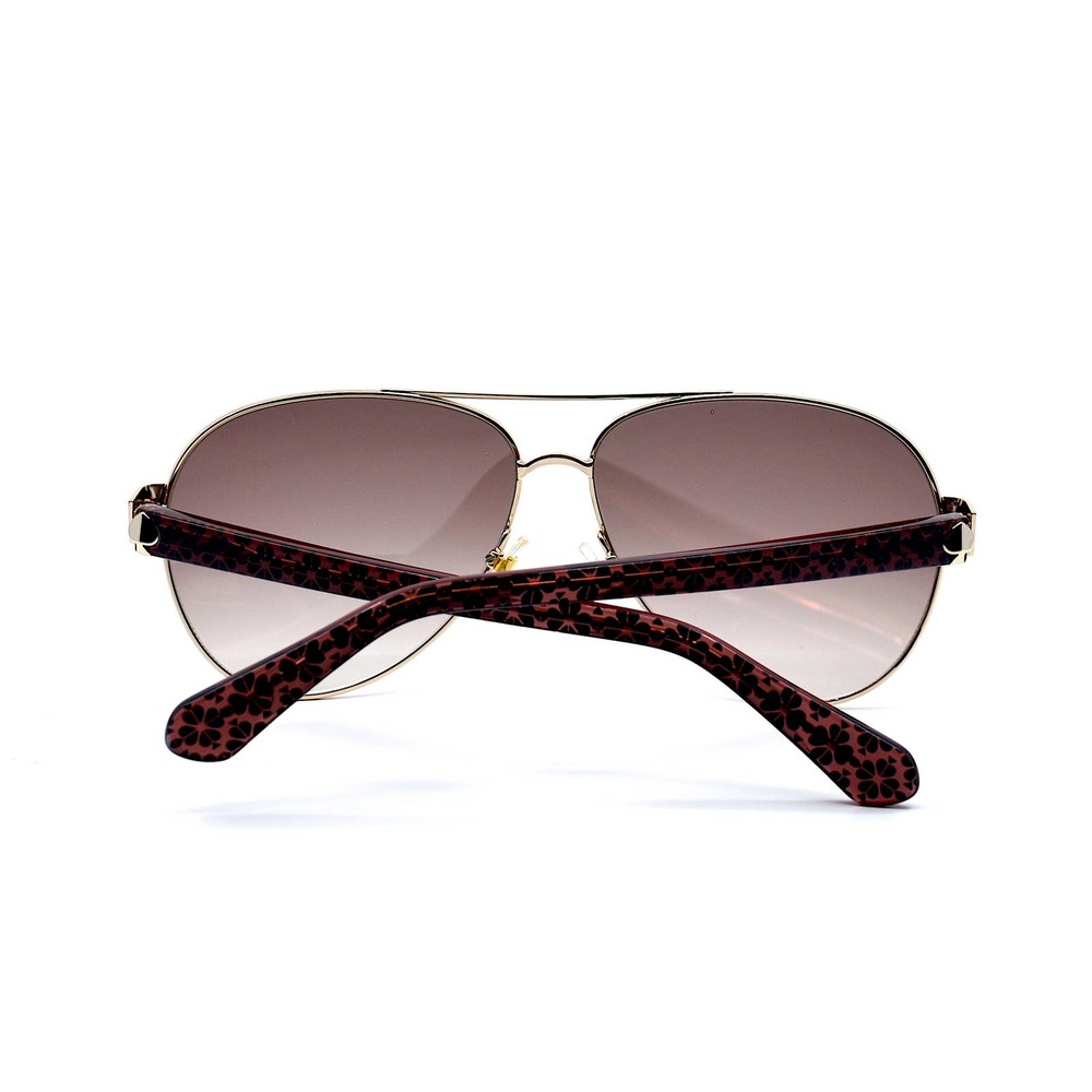 NEW KATE SPADE GENEVA/S EYR GOLD PINK AVIATOR WOMEN'S SUNGLASSES - Picture 7 of 13